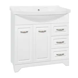 ТУМБА С РАКОВИНОЙ STYLE LINE ОЛЕАНДР-2 90 (3 ЯЩ.) ПОД УМЫВАЛЬНИК ЭЛЬБРУС 90, БЕЛАЯ