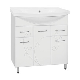 ТУМБА С РАКОВИНОЙ STYLE LINE ЭКО ФЬЮЖН 26 (2 ЯЩ.) ПОД УМЫВАЛЬНИК ЭЛЬБРУС 80