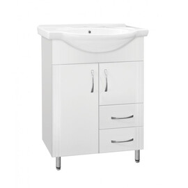 ТУМБА С РАКОВИНОЙ STYLE LINE ЭКО СТАНДАРТ 10/2 (2 ЯЩ.) ПОД УМЫВАЛЬНИК БАЙКАЛ 60