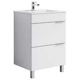 AQWELLA "БРИГ" ТУМБА ПОД УМЫВАЛЬНИК  НА НОЖКАХ, ЦВЕТ БЕЛЫЙ, BR.01.06/2/W