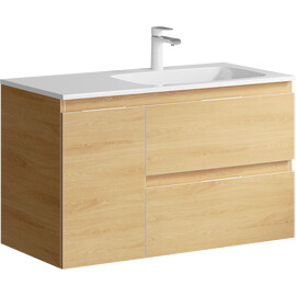 AQWELLA "ACCENT" ТУМБА ПОД УМЫВАЛЬНИК ПРАВАЯ,  ЦВЕТ ДУБ ЗОЛОТОЙ, ACC0109RDZ