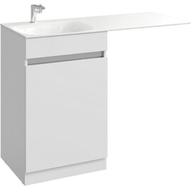 AQWELLA "FORMA" ТУМБА ПОД УМЫВАЛЬНИК С КОРЗИНОЙ СЛЕВА, ЦВЕТ БЕЛЫЙ, FOR0105KL