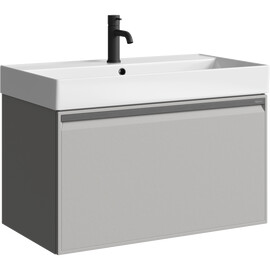 AQWELLA "PURE" ТУМБА ПОД УМЫВАЛЬНИК, ЦВЕТ СЕРЫЙ ТУМАН, PUR0108ST