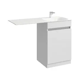 AQWELLA "FORMA" ТУМБА ПОД УМЫВАЛЬНИК С КОРЗИНОЙ СПРАВА, ЦВЕТ БЕЛЫЙ, FOR0105KR