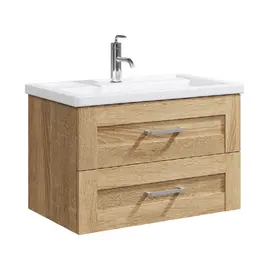 AQWELLA "ФОСТЕР" ТУМБА ПОД УМЫВАЛЬНИК ПОДВЕСНАЯ, ЦВЕТ ДУБ СОНОМА, FOS01082DS