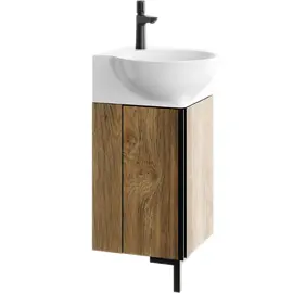 AQWELLA "PORTO" ТУМБА УГЛОВАЯ ПОД УМЫВАЛЬНИК, ЦВЕТ ДУБ БАЛТИЙСКИЙ, POR0104DB