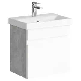 AQWELLA "SMART" ТУМБА ПОД УМЫВАЛЬНИК ПОДВЕСНАЯ , ЦВЕТ БЕТОН СВЕТЛЫЙ SRT0105BS