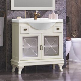 ТУМБА OPADIRIS БОРДЖИ 85, СЛОНОВАЯ КОСТЬ (РАКОВИНА SANTEK СЕНЕЖ 87)