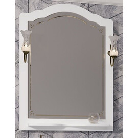 ЗЕРКАЛО OPADIRIS ЛОРЕНЦО 80, БЕЛЫЙ МАТОВЫЙ, С ВЫКЛЮЧАТЕЛЕМ