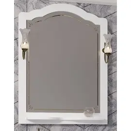 ЗЕРКАЛО OPADIRIS ЛОРЕНЦО 80, БЕЛЫЙ МАТОВЫЙ, С ВЫКЛЮЧАТЕЛЕМ