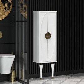 ПЕНАЛ OPADIRIS ИБИЦА, ПОДВЕСНОЙ С НОЖКАМИ, БЕЛЫЙ/ЗОЛОТО