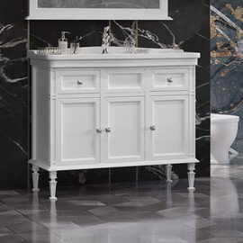 ТУМБА OPADIRIS КАНТАРА 105, БЕЛЫЙ МАТОВЫЙ (ПОД РАКОВИНУ KIROVIT МОДЕРН 105)