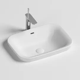 УМЫВАЛЬНИК ПРЯМОУГОЛЬНЫЙ ВСТРАИВАЕМЫЙ СВЕРХУ В СТОЛЕШНИЦУ CERAMICA NOVA ELEMENT 580X400X150ММ
