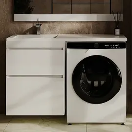 ТУМБА ПОДВЕСНАЯ STYLE LINE "ДАЛЛАС ЛЕОН 120", ЛЮКС БЕЛАЯ, PLUS