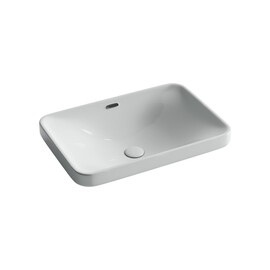 УМЫВАЛЬНИК ПРЯМОУГОЛЬНЫЙ ВСТРАИВАЕМЫЙ СВЕРХУ В СТОЛЕШНИЦУ CERAMICA NOVA ELEMENT 605X415X185 ММ
