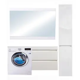 ТУМБА ПОДВЕСНАЯ STYLE LINE "ДАЛЛАС 130", ЛЮКС БЕЛАЯ, PLUS, ЭМАЛЬ