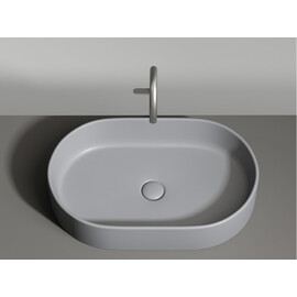УМЫВАЛЬНИК ЧАША НАКЛАДНАЯ ОВАЛЬНАЯ CERAMICA NOVA ELEMENT 608X385X122 ММ, АНТРАЦИТ МАТОВЫЙ