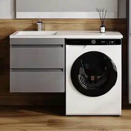 ТУМБА ПОДВЕСНАЯ STYLE LINE "ДАЛЛАС ЛЕОН 120", ЛЮКС СЕРАЯ, PLUS