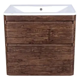 ТУМБА ПОДВЕСНАЯ STYLE LINE "АТЛАНТИКА 80", 2 ЯЩИКА, ЛЮКС СТАРОЕ ДЕРЕВО, PLUS