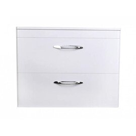 ТУМБА ПОДВЕСНАЯ STYLE LINE "КАРЕ 80" (2 ЯЩ.) ЛЮКС БЕЛАЯ, PLUS