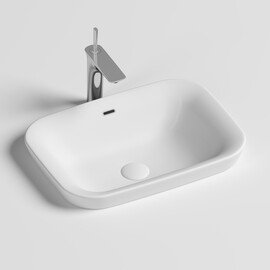 УМЫВАЛЬНИК ПРЯМОУГОЛЬНЫЙ ВСТРАИВАЕМЫЙ СВЕРХУ В СТОЛЕШНИЦУ CERAMICA NOVA ELEMENT 580X400X150ММ