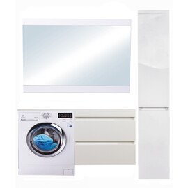 ТУМБА ПОДВЕСНАЯ STYLE LINE "ДАЛЛАС 130", ЛЮКС БЕЛАЯ, PLUS