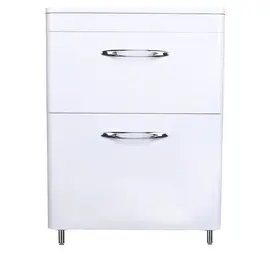 ТУМБА НАПОЛЬНАЯ STYLE LINE "КАРЕ 60", 2 ЯЩИКА, ЛЮКС БЕЛАЯ, PLUS