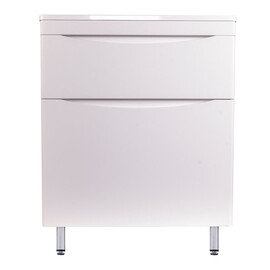 ТУМБА НАПОЛЬНАЯ STYLE LINE "БЕРГАМО МИНИ 70" (2 ЯЩ.) ЛЮКС АНТИСКРЕЙТЧ БЕЛЫЙ, PLUS