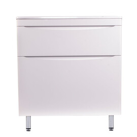 ТУМБА НАПОЛЬНАЯ STYLE LINE "БЕРГАМО МИНИ 80" (2 ЯЩ.) ЛЮКС АНТИСКРЕЙТЧ БЕЛЫЙ, PLUS