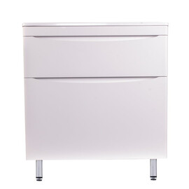 ТУМБА НАПОЛЬНАЯ STYLE LINE "БЕРГАМО МИНИ 90" (2 ЯЩ.) ЛЮКС АНТИСКРЕЙТЧ БЕЛЫЙ, PLUS