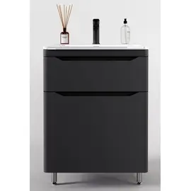 ТУМБА НАПОЛЬНАЯ STYLE LINE "МАРЕЛЛА 70", 2 ЯЩИКА, ЛЮКС АНТИСКРЕЙТЧ СЕРЫЙ, PLUS