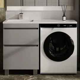 ТУМБА НАПОЛЬНАЯ STYLE LINE "ДАЛЛАС ЛЕОН 120", 2 ЯЩИКА, ЛЮКС СЕРАЯ, PLUS