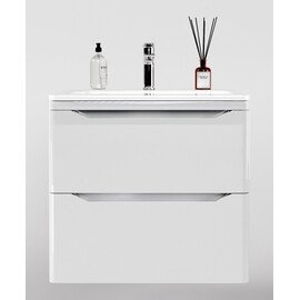 ТУМБА ПОДВЕСНАЯ STYLE LINE "МАРЕЛЛА 70", 2 ЯЩИКА, ЛЮКС АНТИСКРЕЙТЧ БЕЛЫЙ ГЛЯНЕЦ, PLUS