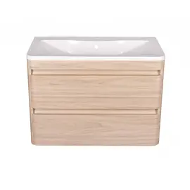 ТУМБА ПОДВЕСНАЯ STYLE LINE "АТЛАНТИКА 90", 2 ЯЩИКА, ЛЮКС ЯСЕНЬ ПЕРЛАМУТР, PLUS