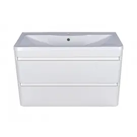 ТУМБА ПОДВЕСНАЯ STYLE LINE "АТЛАНТИКА 90", 2 ЯЩИКА, ЛЮКС АНТИСКРЕЙЧ, PLUS