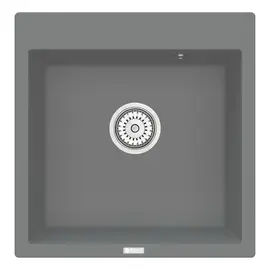 МОЙКА КУХОННАЯ POINT АРБЕЛЬ 51 PN3001AL, СЕРЫЙ