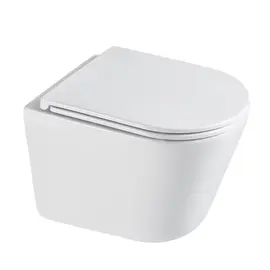 УНИТАЗ ПОДВЕСНОЙ POINT ВЕНЕРА БЕЗОБОДКОВЫЙ, БЕЛЫЙ, СИДЕНЬЕ ДЮРОПЛАСТ МИКРОЛИФТ БЫСТРОСЪЕМНОЕ