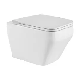 УНИТАЗ ПОДВЕСНОЙ POINT АВРОРА БЕЗОБОДКОВЫЙ, БЕЛЫЙ, СИДЕНЬЕ ДЮРОПЛАСТ МИКРОЛИФТ БЫСТРОСЪЕМНОЕ