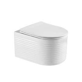 УНИТАЗ ПОДВЕСНОЙ POINT ОМЕГА БЕЗОБОДКОВЫЙ, БЕЛЫЙ, СИДЕНЬЕ ДЮРОПЛАСТ МИКРОЛИФТ БЫСТРОСЪЕМНОЕ