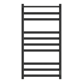 ПОЛОТЕНЦЕСУШИТЕЛЬ ЭЛЕКТРИЧЕСКИЙ POINT МЕРКУРИЙ PN83850PB П9 500X1000 С ПОЛКОЙ, ДИММЕР СПРАВА, ЧЕРНЫЙ