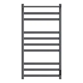 ПОЛОТЕНЦЕСУШИТЕЛЬ ЭЛЕКТРИЧЕСКИЙ POINT МЕРКУРИЙ PN83850PGR П9 500X1000 С ПОЛКОЙ, ДИММЕР СПРАВА, ГРАФИТ ПРЕМИУМ