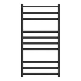 ПОЛОТЕНЦЕСУШИТЕЛЬ ЭЛЕКТРИЧЕСКИЙ POINT МЕРКУРИЙ PN83850PB П9 500X1000 С ПОЛКОЙ, ДИММЕР СПРАВА, ЧЕРНЫЙ