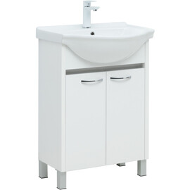 ТУМБА ПОД РАКОВИНУ AQUANET ДОННА 60 БЕЛЫЙ ГЛЯНЕЦ