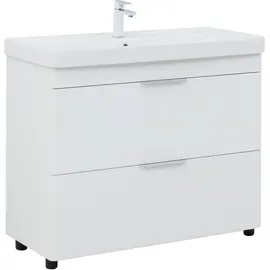 ТУМБА ПОД РАКОВИНУ AQUANET ИРИС NEW 100 НАПОЛЬНАЯ, БЕЛЫЙ ГЛЯНЕЦ