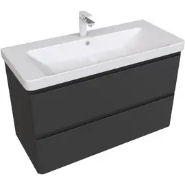 ТУМБА ПОД РАКОВИНУ AQUANET ЭМБЕР 105 ЧЕРНЫЙ МАТОВЫЙ