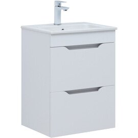 ТУМБА ПОД РАКОВИНУ AQUANET ПРАКТИКА 50 БЕЛЫЙ МАТОВЫЙ (2 ЯЩИКА)