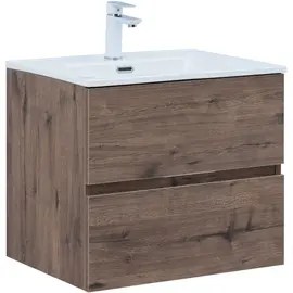 ТУМБА ПОД РАКОВИНУ AQUANET АЛВИТА NEW 60 2 ЯЩИКА, ДУБ ВЕЛЛИНГТОН ТАБАК