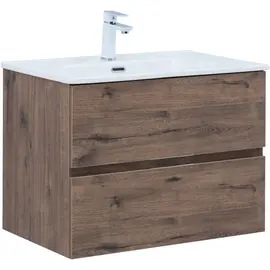 ТУМБА ПОД РАКОВИНУ AQUANET АЛВИТА NEW 70 2 ЯЩИКА, ДУБ ВЕЛЛИНГТОН ТАБАК