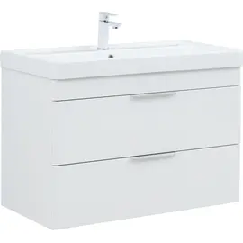 ТУМБА ПОД РАКОВИНУ AQUANET ИРИС NEW 90 БЕЛЫЙ ГЛЯНЕЦ