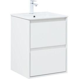 ТУМБА ПОД РАКОВИНУ AQUANET МИЛАН 50 БЕЛЫЙ ГЛЯНЕЦ